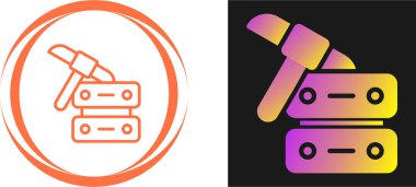 Veri Madencilik simgeleri ayarlandı, vektör illüstrasyonu