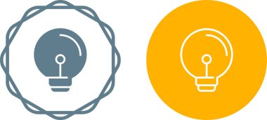 Satır elektrik ampul ikonu vektör illüstrasyon tasarımını ayarla