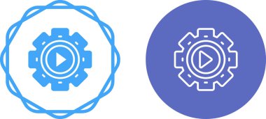 Vites simgesi, çark düğmesi, ayarlar işareti, beyaz üzerine izole edilmiş, vektör illüstrasyonu