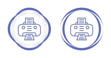 Yazıcı simgesi beyaz arkaplanda izole edildi