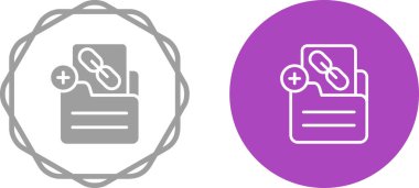 belge simgeleri ayarlandı, vektör illüstrasyonu basit tasarım