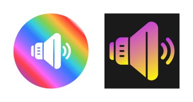 Beyaz arkaplanda izole edilmiş hoparlör simgesi seti