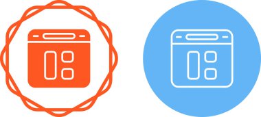 Web sayfası ikon vektör illüstrasyonu