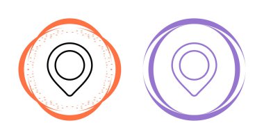  konum pin satırı vektör simgeleri ayarlandı