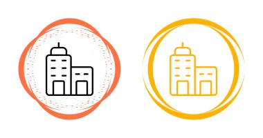 Binalar ikon vektör illüstrasyon tasarımı