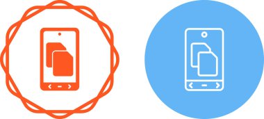 Akıllı Telefon Basit Simgesi, Vektör İllüstrasyonu Beyaz Arkaplanda İzole Edildi 
