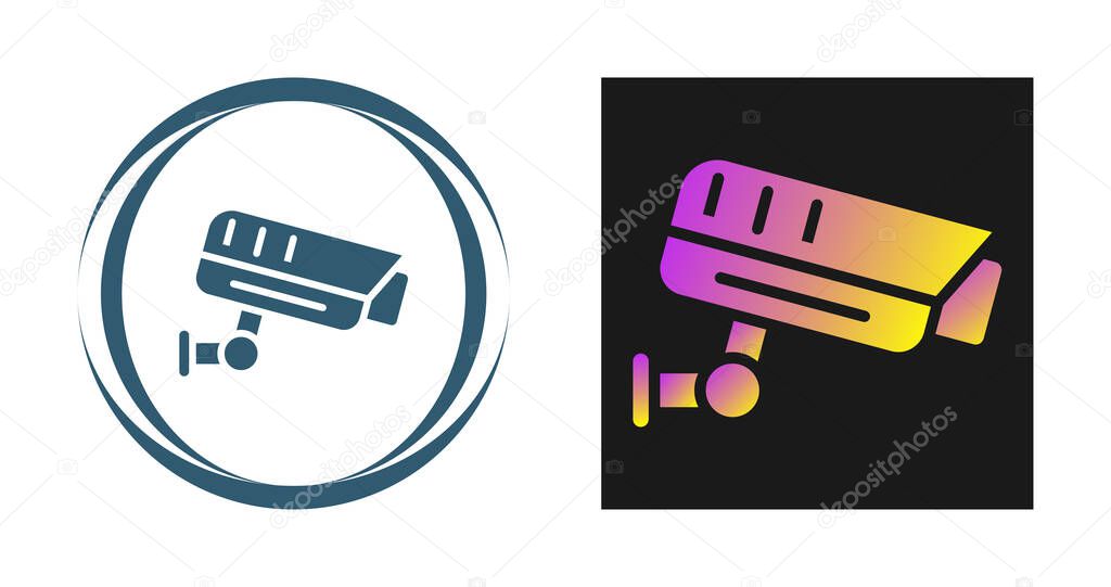 Fixed CCTV, Security Camera Icons set, Vector Template Illustration Design