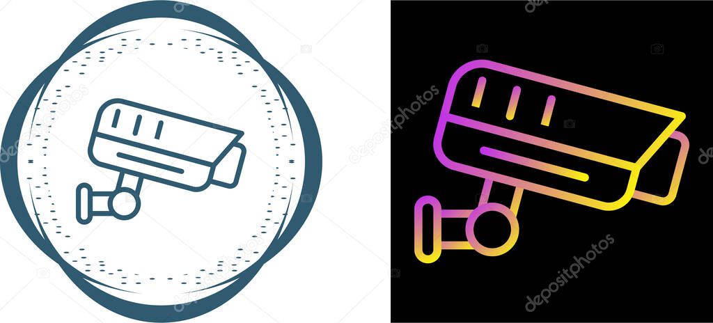 Fixed CCTV, Security Camera Icons set, Vector Template Illustration Design