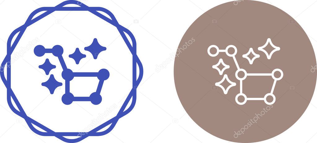 Vector illustration of the Constellation Ursa Major icon on white background