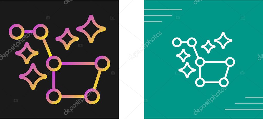 Vector illustration of the Constellation Ursa Major icon on white background
