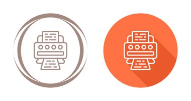 Yazıcı simgeleri ayarlandı, vektör illüstrasyonu 