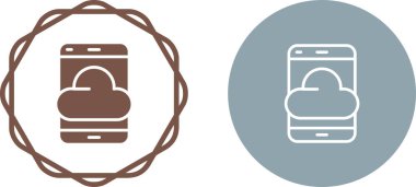 bulut hesaplama web simgesi vektör illüstrasyonu