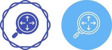 ok simgeli büyüteç, vektör illüstrasyonu basit tasarım 