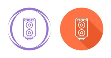 color line speaker icons set isolated on white background.