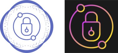 kilit simgesi vektör çizimi tasarımı