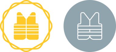 güvenlik yelekleri simgeleri, basit vektör tasarımı 