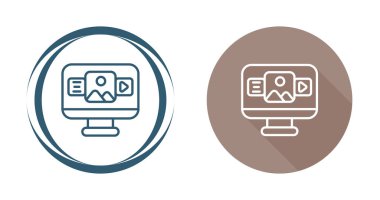 Kullanıcı profili simgelerini ve arayüz ögelerini görüntüleyen monitör