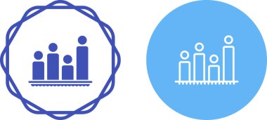 Finans grafik simgesi. İş çizelgesi. Beyaz arkaplanda grafik işareti