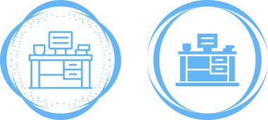 işyeri simgeleri ayarlandı, vektör illüstrasyonu