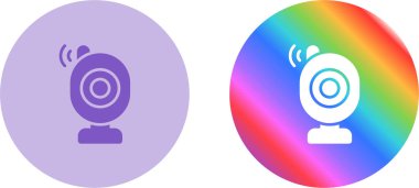 Web kamera simgesi. Düz stil. vektör illüstrasyonu.