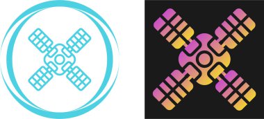 Uydu simgeleri vektör illüstrasyon tasarımını ayarla