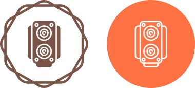 Hoparlör simgeleri beyaz arkaplanda izole edildi.