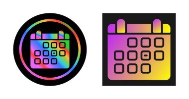 Takvim Icons set, vektör çizim
