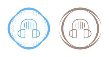 kulaklık simgeleri ayarlandı, vektör illüstrasyonu