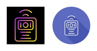 Karşıt arkaplanlarda renkli kablosuz kamera simgeleri