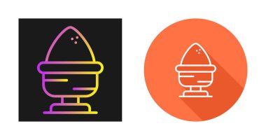 Haşlanmış yumurta ağ ikonu vektör illüstrasyonu