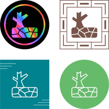 Kırık zemin simgeleri beyaz arkaplanda izole edilmiş kurumuş ağaçlar.       