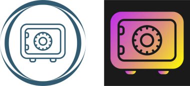 Güvenli kutu simgeleri ayarlandı, vektör illüstrasyonu