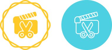 Beyaz arkaplan üzerinde makas ve kırpma tahtaları simgeleri seti, vektör illüstrasyonu  