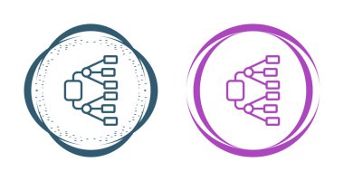 Ağ diyagramı simgeleri tasarımı, vektör illüstrasyonu