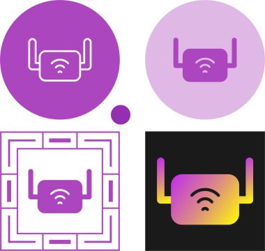 Wifi yönlendirici, kablosuz ethernet modem simgesi beyaz arkaplanda izole edildi