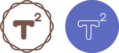 Superscript web simgesi vektör illüstrasyonu