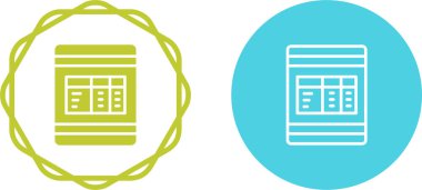 Renkli daireler içinde iki biçimlendirilmiş takvim simgesi