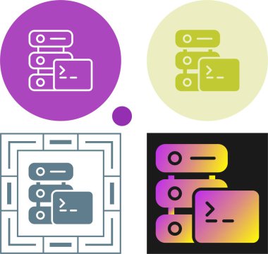 Modern Veri Merkezi simgesinin vektör illüstrasyonu     