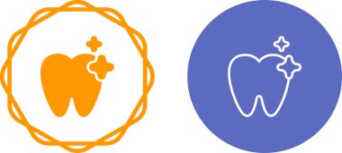 Diş sağlığı kliniği logo şablonu, diş simgesi, vektör illüstrasyonu