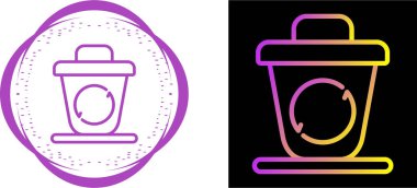 Kahve kupası simgeleri hazır. Web illüstrasyonu