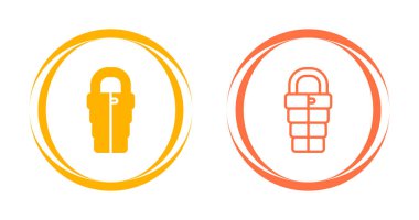 Uyku Torbası web simgesi vektör illüstrasyonu