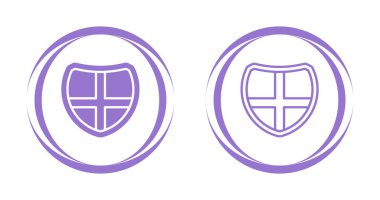 Bir dizi çizgi kalkan simgesi. Koruma sembolleri. vektör