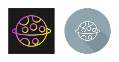 gezegen simgeleri beyaz arkaplanda ayarlandı