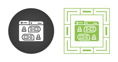 Web sayfası ikon vektör illüstrasyonu