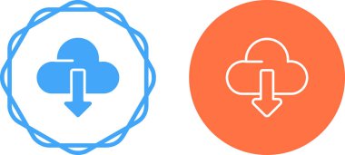 bulut gönderme simgesi vektör çizimi