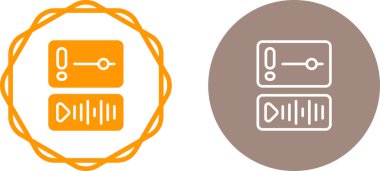 Beyaz arkaplanda dijital ses çizgileri simgeleri, vektör illüstrasyonu