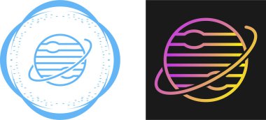  Gezegen simgesi hazır. vektör illüstrasyonu