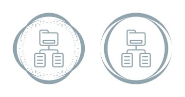 Beyaz Arkaplanda Çoklu Biçimli Modern Ağ Dizini Simgesi 