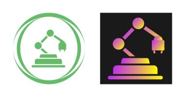 Mekanik hareket gösteren robot kol simgeleri