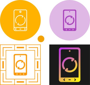 Akıllı telefonun renkli simgesi beyaz arkaplanda izole edildi  